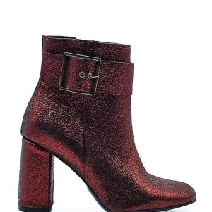DORIS LAMINATO BORDO TRONCHETTO TACCO 90 FIBBIA DONNA