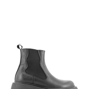 F20 VITELLO NERO STIVALETTI TACCO BASSO DONNA- NICOLE