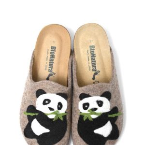 12 PANDA CAMEL LANA PANTOFOLA DONNA - BIONATURA