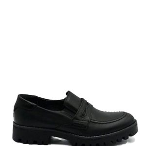 2650000 VITELLO NERO MOCASSINO TACCO BASSO DONNA - IGI&CO