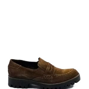 2650022 CAMOSCIO COGNAC MOCASSINO TACCO BASSO DONNA - IGI&CO