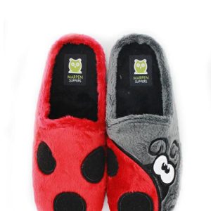 IT28IV22 GRIS ROJO COCCINELLA PANTOFOLA CIABATTA - MARPEN