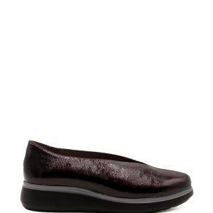 A9710 LACK VINO SCARPE ZEPPA BASSA DONNA - WONDERS