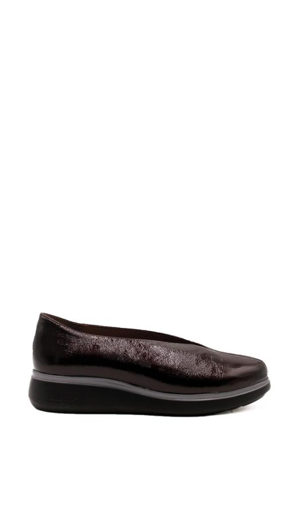 A9710 LACK VINO SCARPE ZEPPA BASSA DONNA - WONDERS