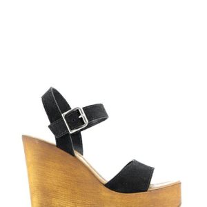 CELESTE CROSTA NERO SANDALO/ZATTERONE ZEPPA ALTA - MILLA