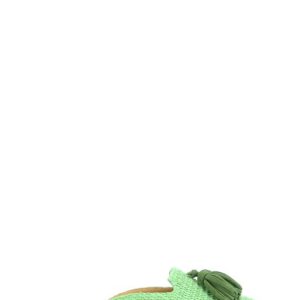 1120 RAFFIA VERDE SABOT TACCO BASSO - MIA WOLLAS