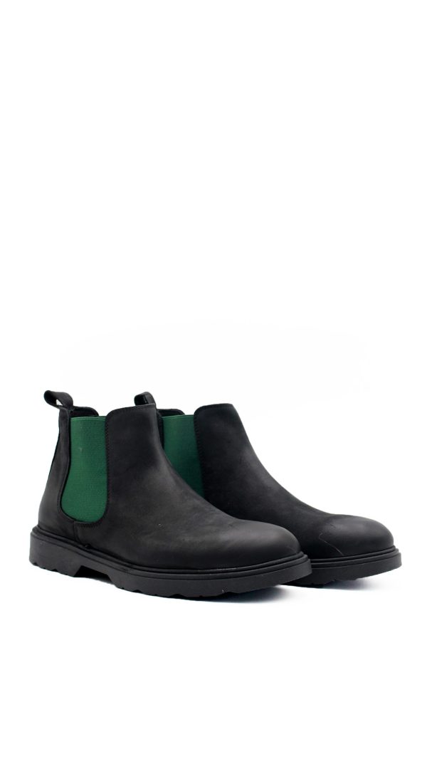 900mar NABUK NERO/VERDE STIVALETTO BEATLES UOMO - immagine 2
