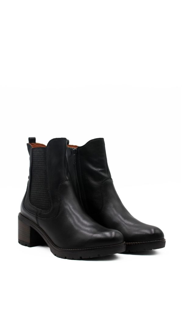 LLANES W7H-8948 BLACK NERO STIVALETTO TACCO MEDIO- PIKOLINOS - immagine 2