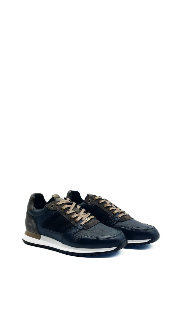 12554-6553 NAVY/BLACK NERO/BLU SNEAKERS UOMO – AMBITIOUS - immagine 2