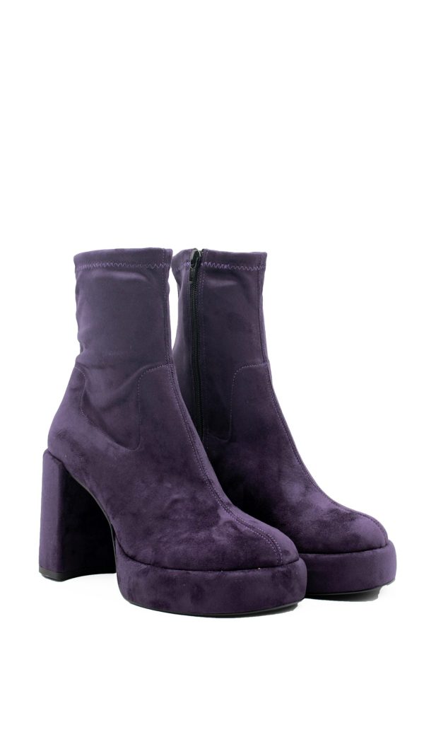 7227001 CAM MELANZANA STIVALETTI TACCO ALTO DONNA - OPEN TOO - immagine 2
