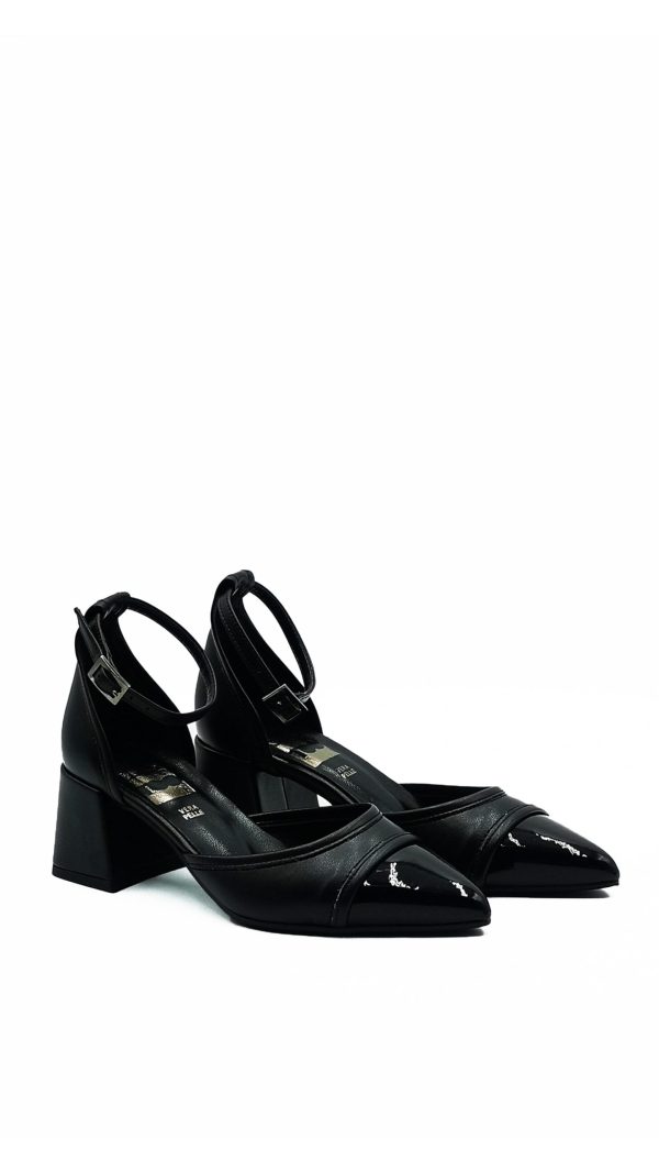 145M017 VERN NERO SCARPE TACCO MEDIO DONNA - immagine 2