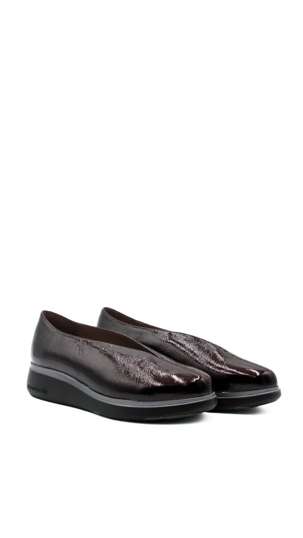 A9710 LACK VINO SCARPE ZEPPA BASSA DONNA - WONDERS - immagine 2