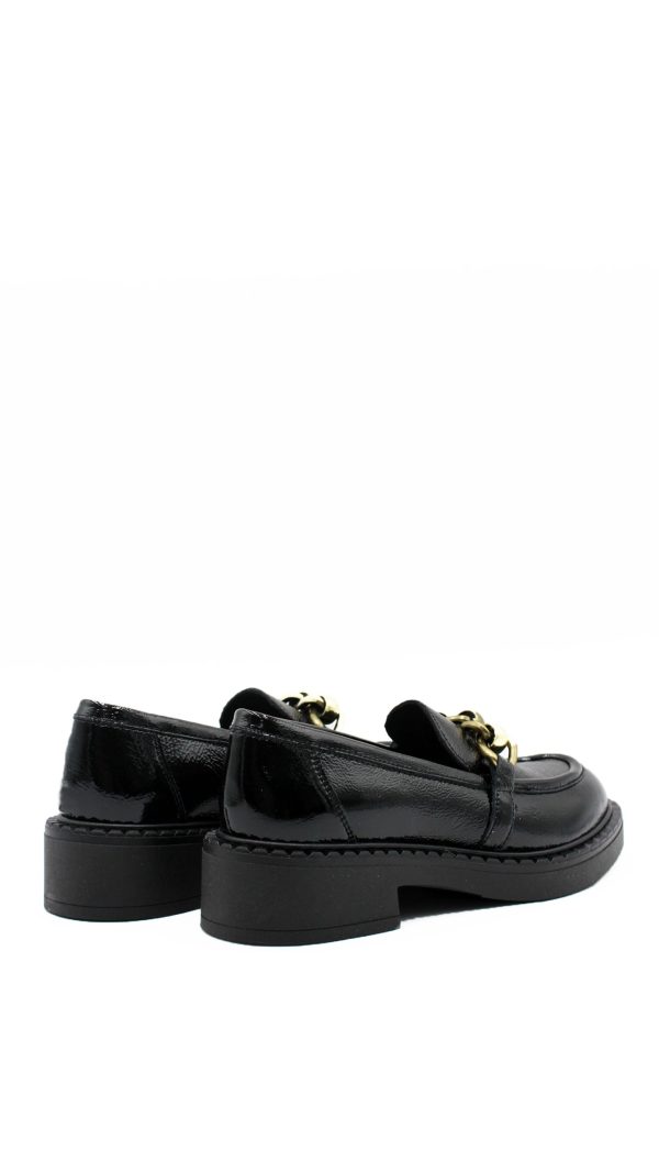 97Z2 NAPLAK NERO MOCASSINO TACCO BASSO DONNA - FRAU - immagine 3