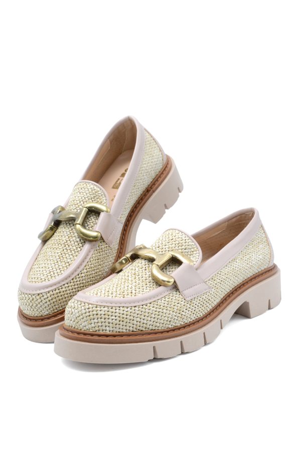 6383012 CANVAS NATURAL CA NUDE MOCASSINO RAFFIA - OPEN TOO - immagine 4