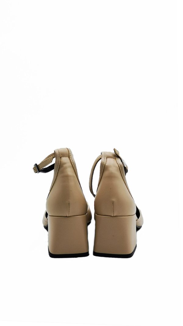 145M017 VERNICE NERO/NUDE SCARPE TACCO MEDIO - immagine 4