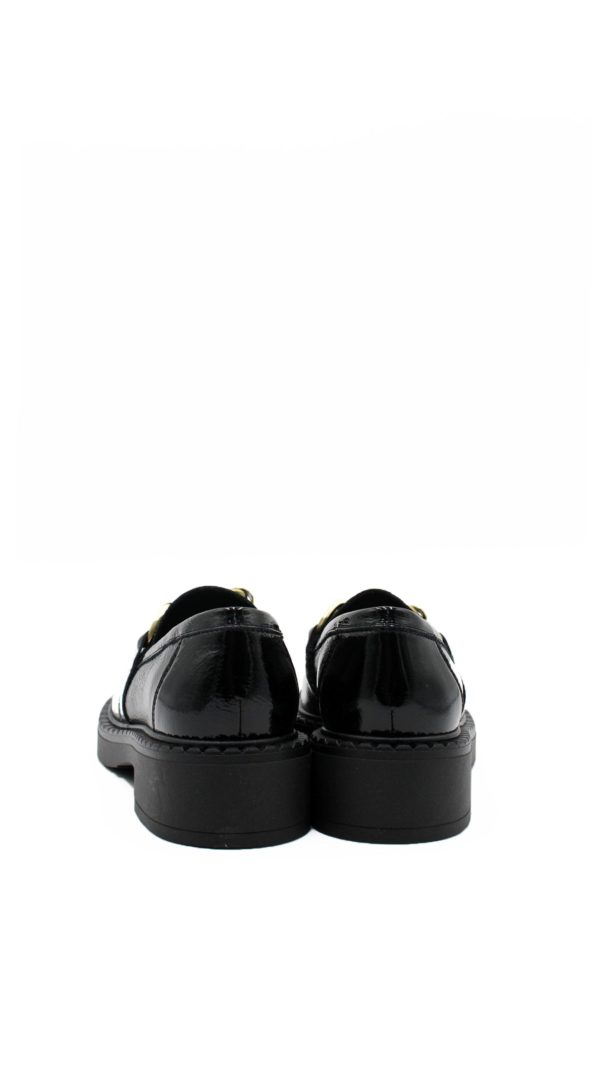 97Z2 NAPLAK NERO MOCASSINO TACCO BASSO DONNA - FRAU - immagine 4